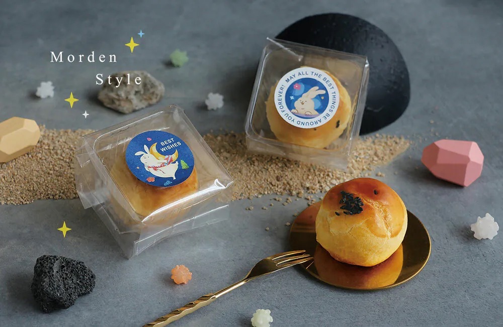 禮品貼紙 中秋 兔兔探險 36枚*2包 4.1cm【01-71204102】