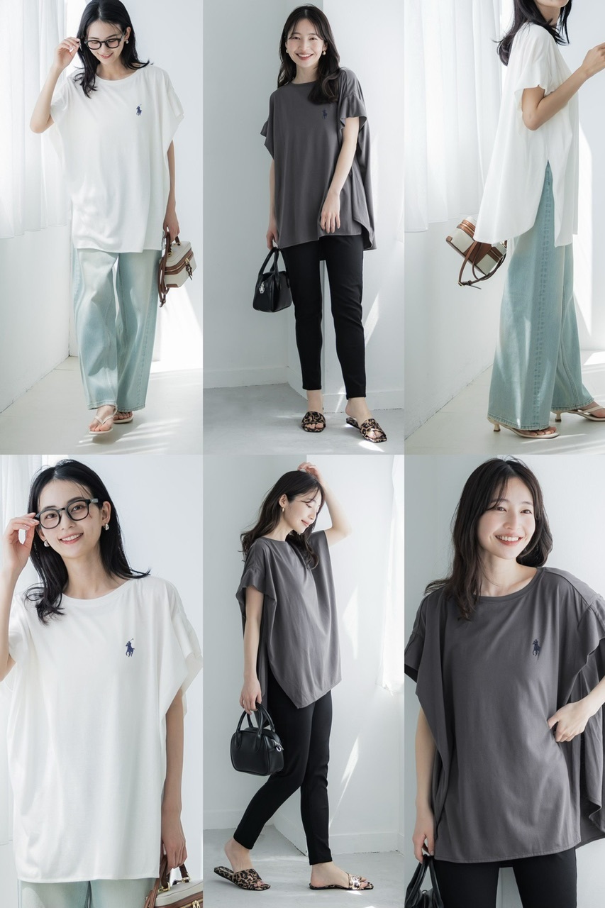 Pol*o 寬鬆版左右兩側開叉休閒衫 - 2401079