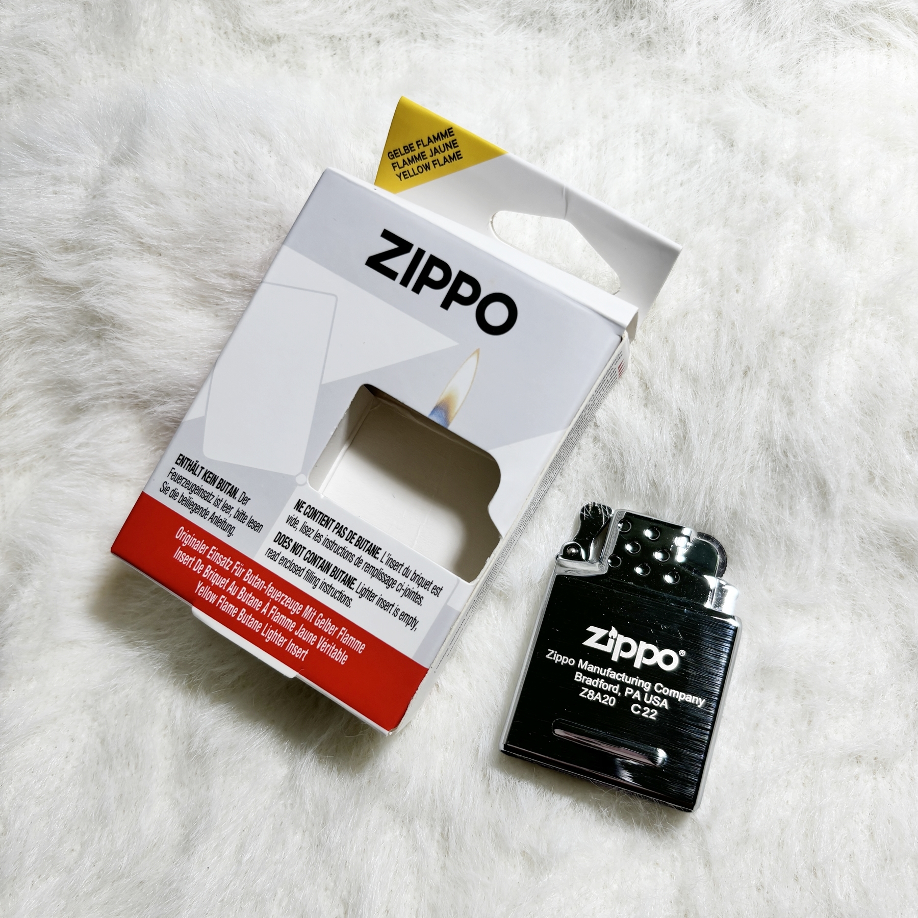 【zippo】德國原裝正品、黃焰軟火單直沖、充氣式砂輪打伙機內膽 #美國芝寶 #平行進口 #原裝正品