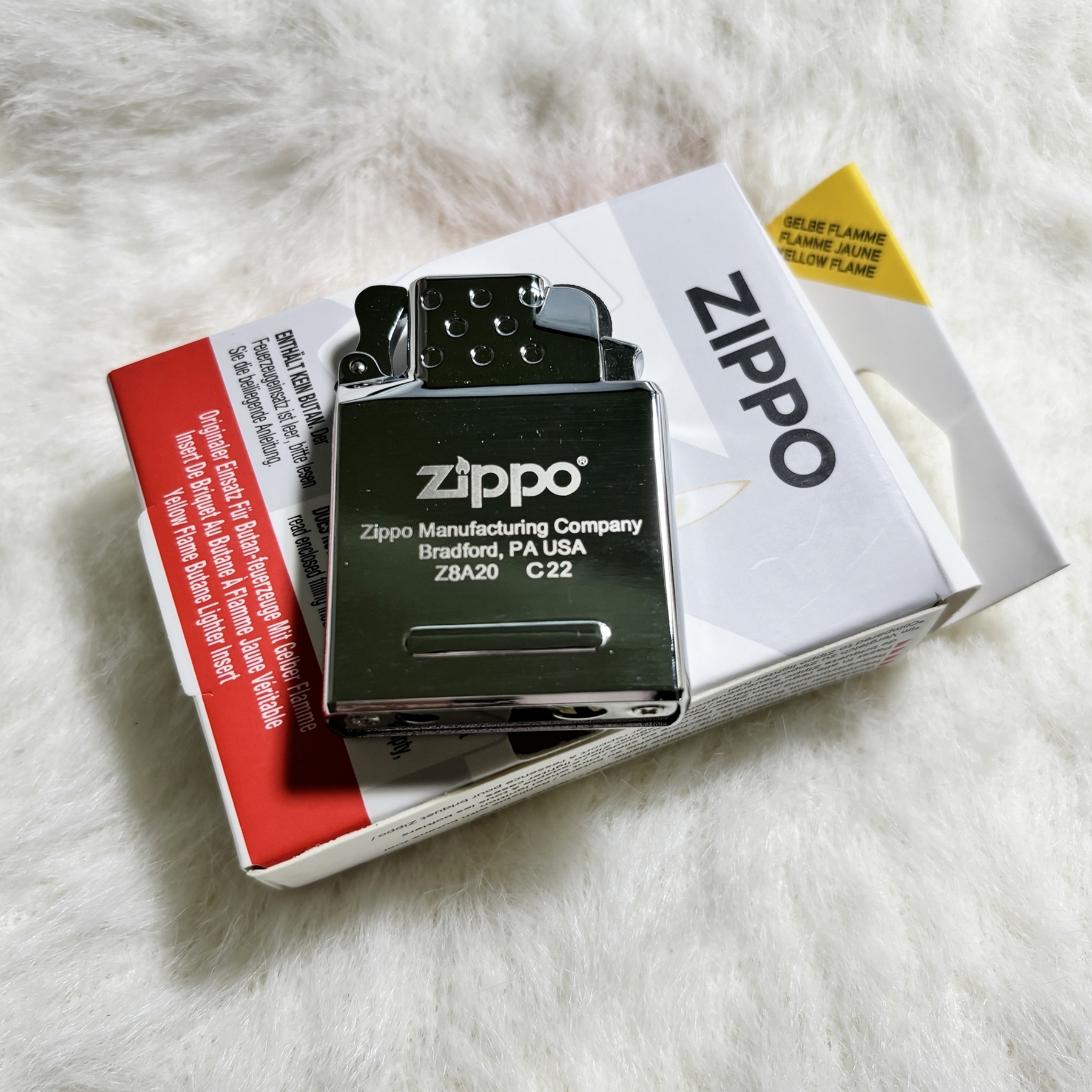 【zippo】德國原裝正品、黃焰軟火單直沖、充氣式砂輪打伙機內膽 #美國芝寶 #平行進口 #原裝正品