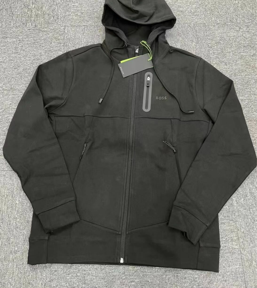 Boss 黑色拉鍊外套.M