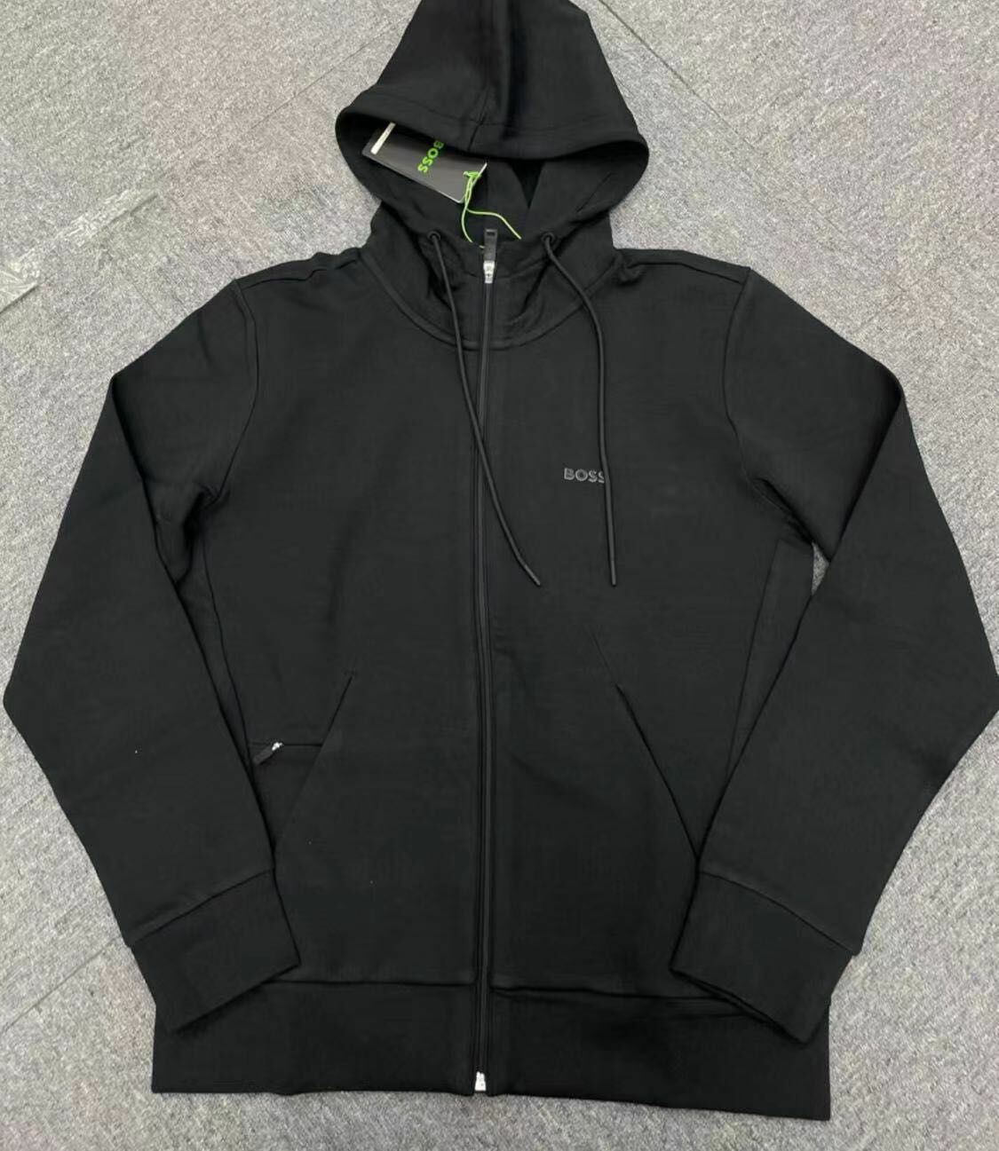 Boss黑色連帽外套 -M
