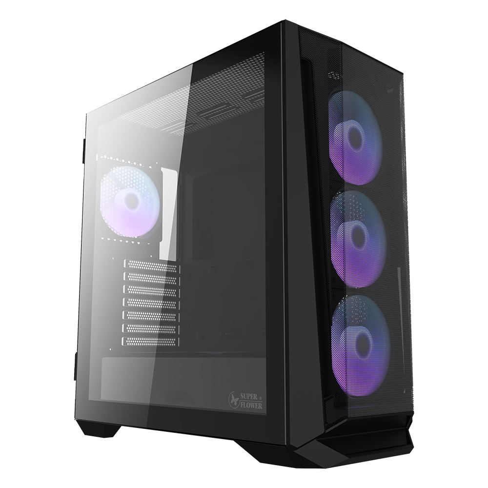 SUPER FLOWER 振華 Zillion M705 玻璃透側 機殼 附ARGB風扇4顆 黑色