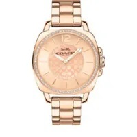 [S] COACH LUXURY WATCH COACH 14503142 BOYFRIEND WOMENS STAINLESS STEEL WATCH,ROSE GOLD, 885997285247 (SCO816)