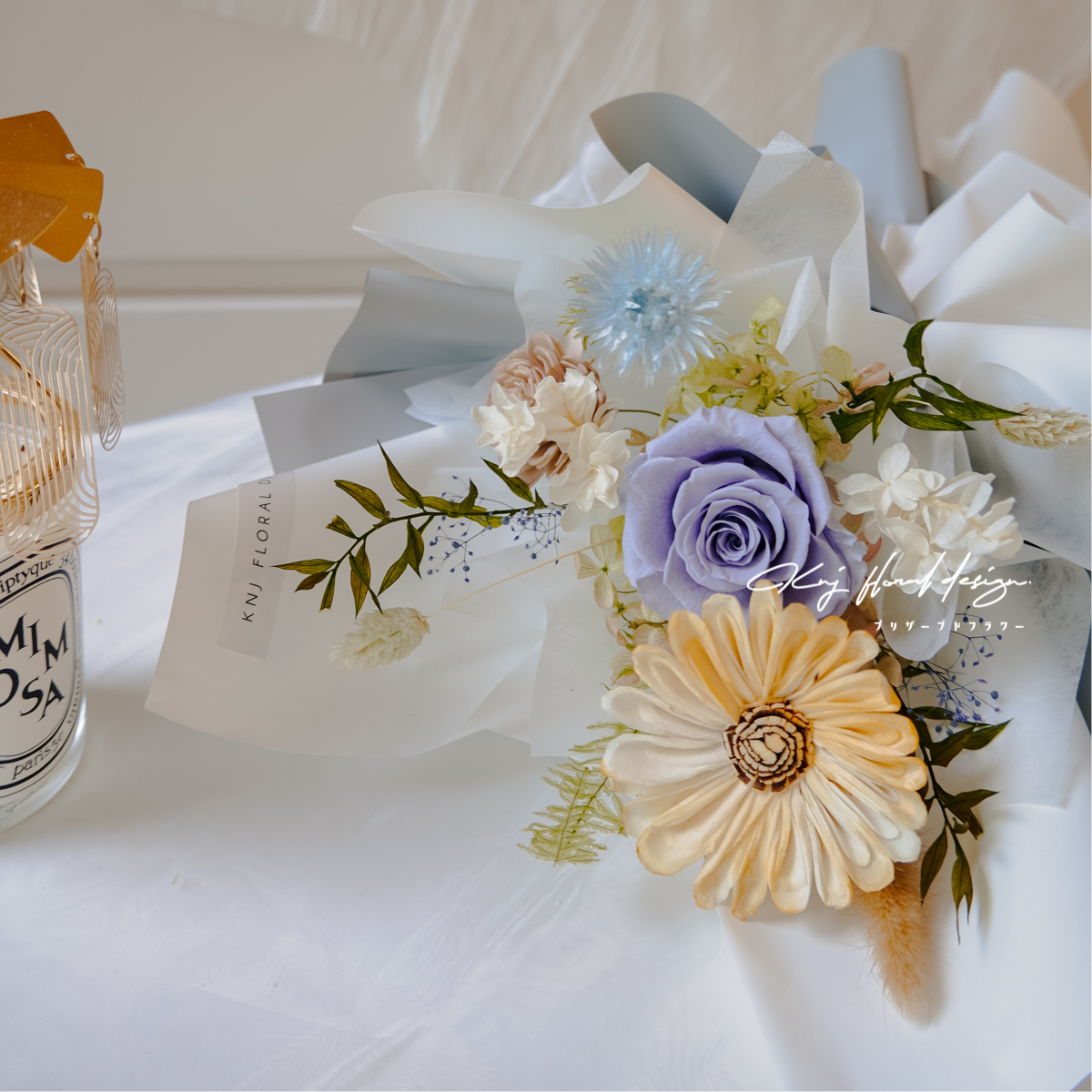 迷霧仙履・單朵永生玫瑰花束