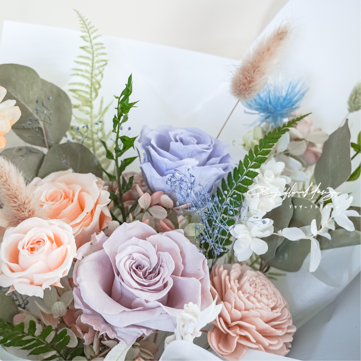 迷霧仙履・三朵永生玫瑰花束