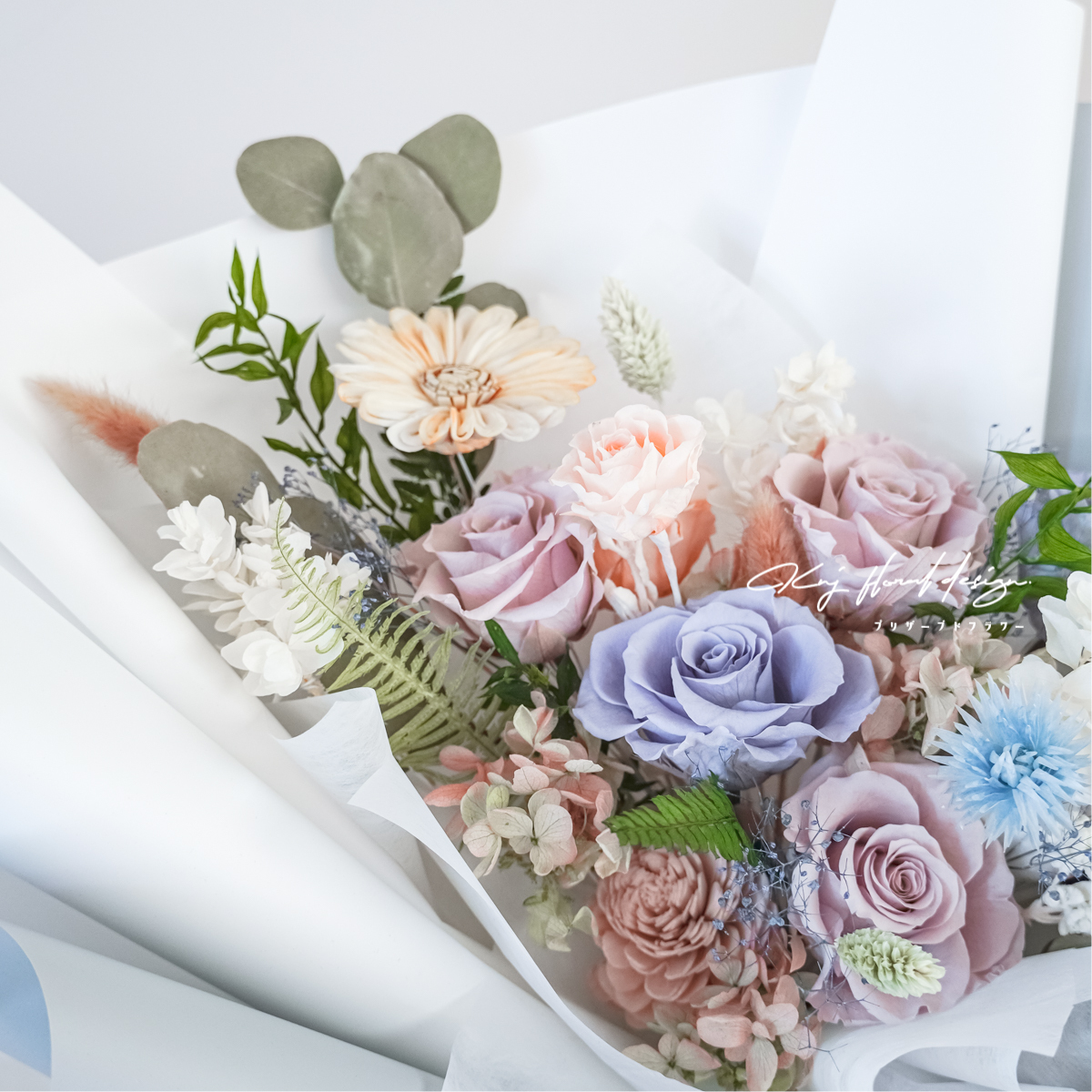 迷霧仙履・六朵永生玫瑰花束