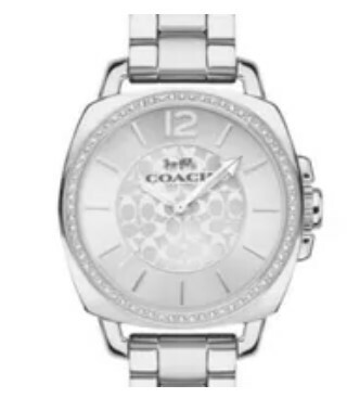 [S] COACH 14503140 BOYFRIEND CRYSTAL WOMENS WATCH,SILVER, 885997285223 (SCO822)