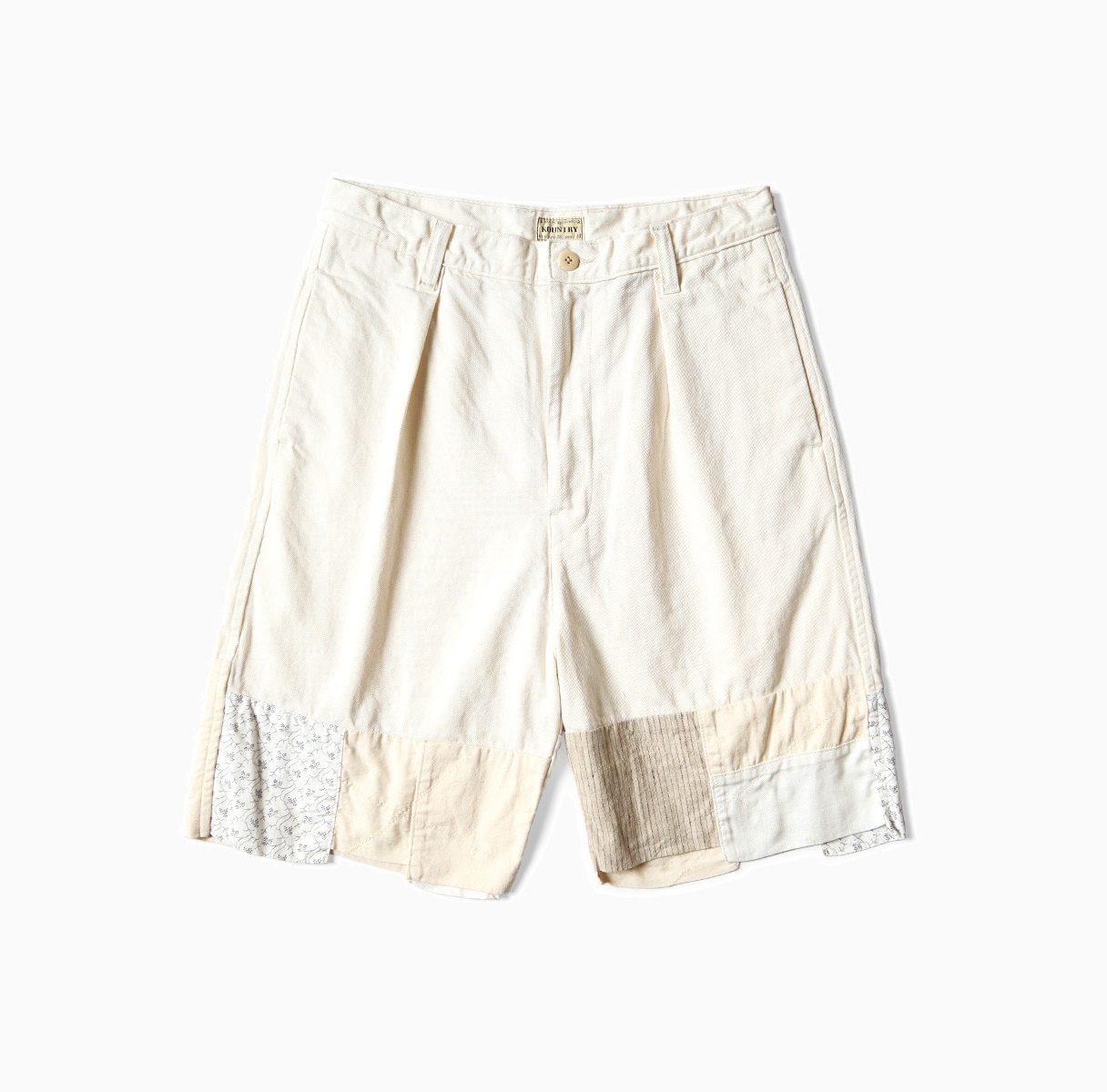 KAPITAL 10OZ WHITE DENIM SHORTS (HUTTER REMAKE) - PRE ORDER ITEM (預訂中)