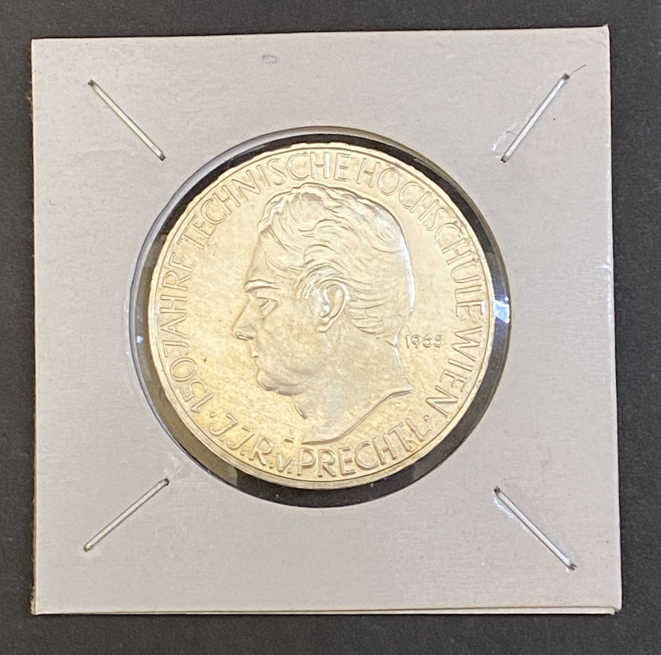 1965 Austria 25 shillings (80% silver) - 150th Anniversary of Vienna Tech High School