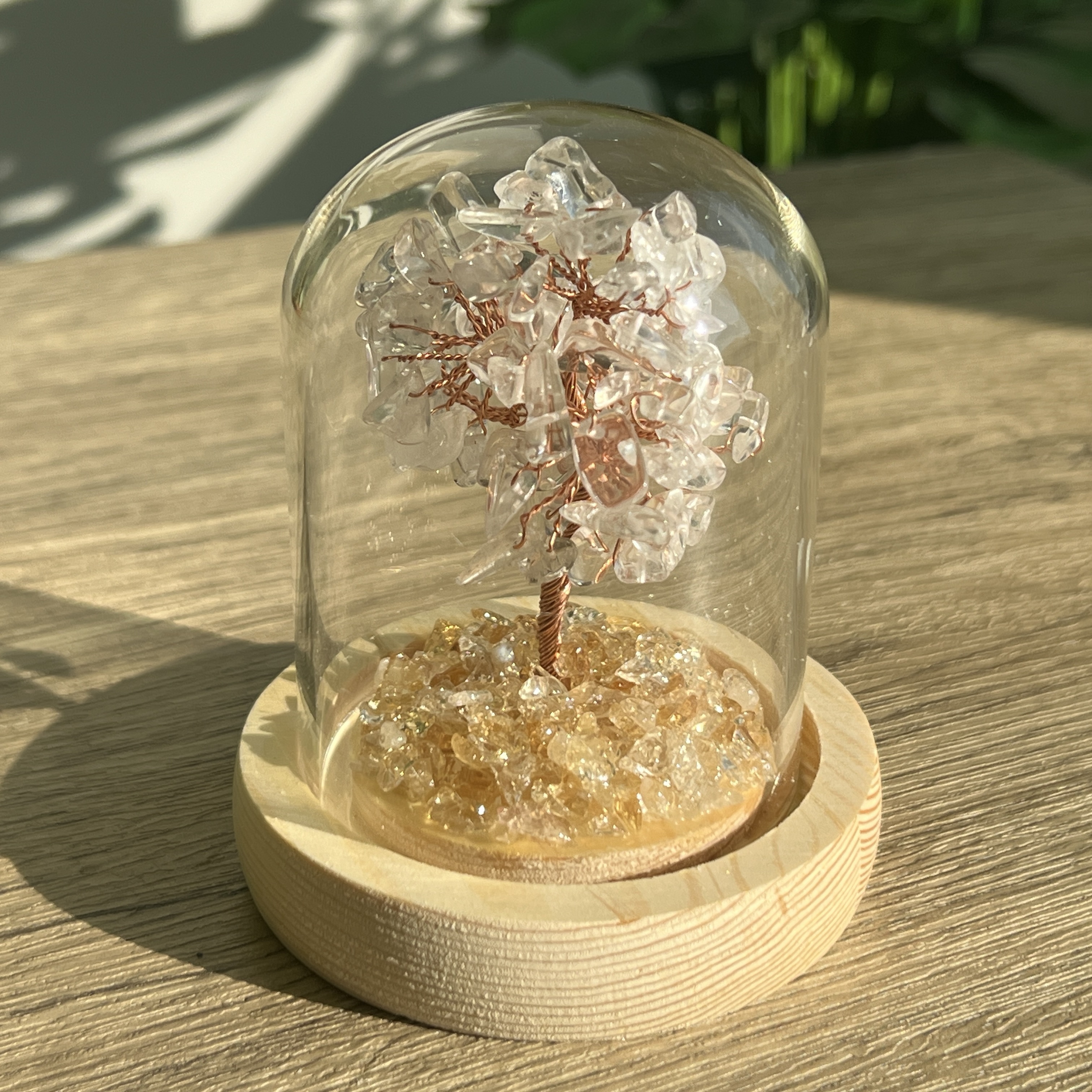 白水晶招財樹連瓶