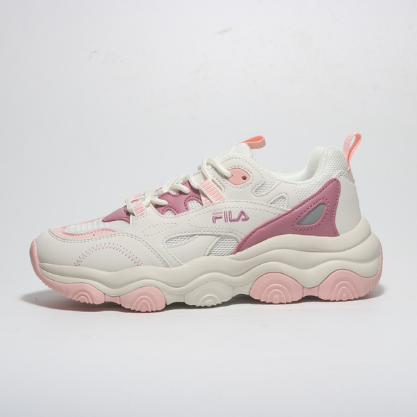【下殺↘$1190】FILA 休閒鞋 米白粉 復古 老爹鞋 運動鞋 女 5J346Y752