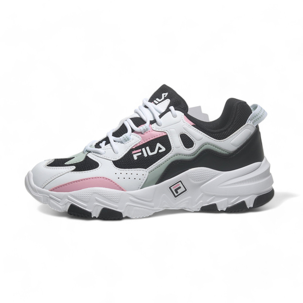 【下殺↘ $1290】FILA 休閒鞋 白粉綠 復古 老爹鞋 女 5J341Y051