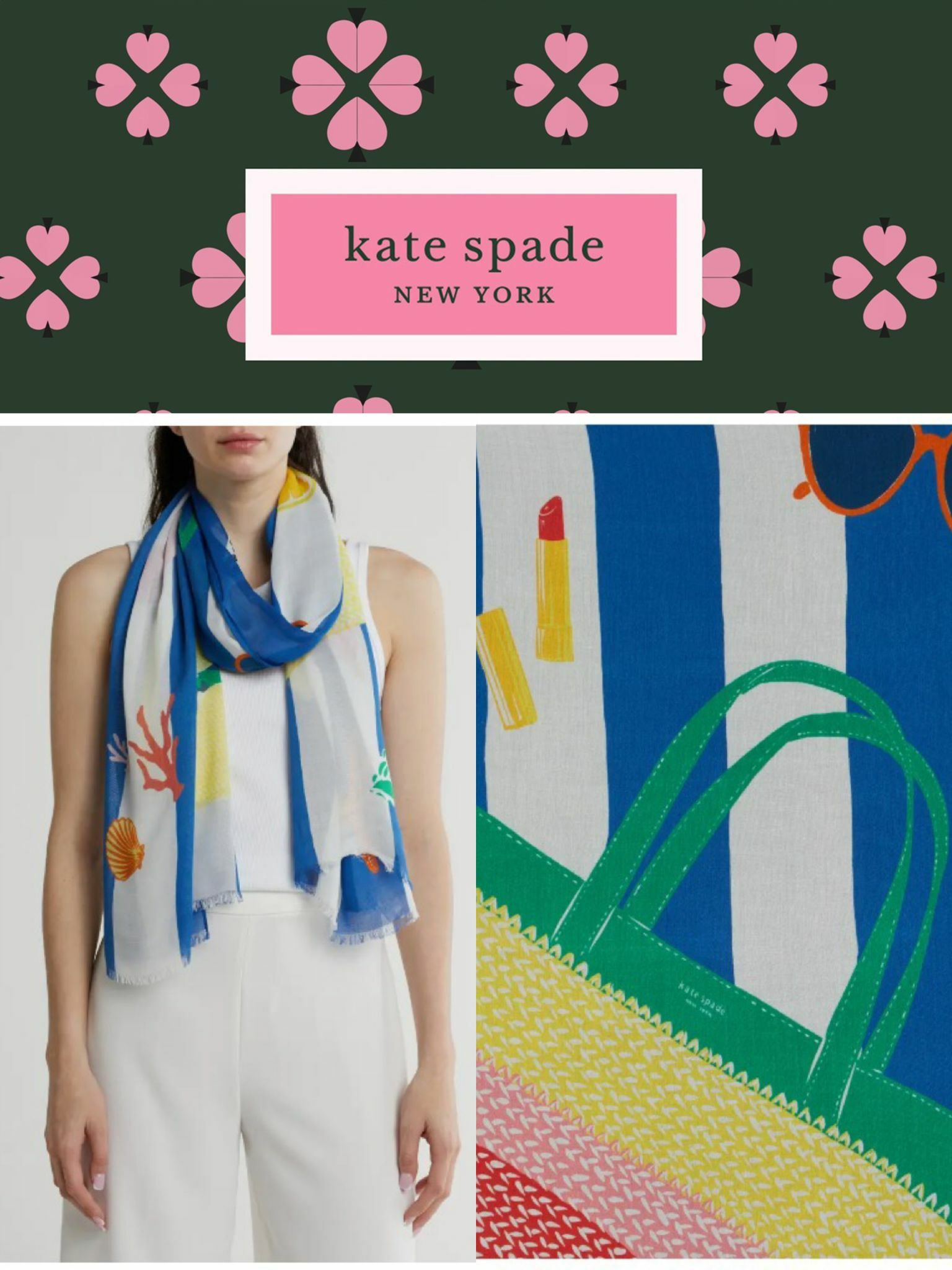 【預購】Kate Spade beach towel F071702 絲巾
