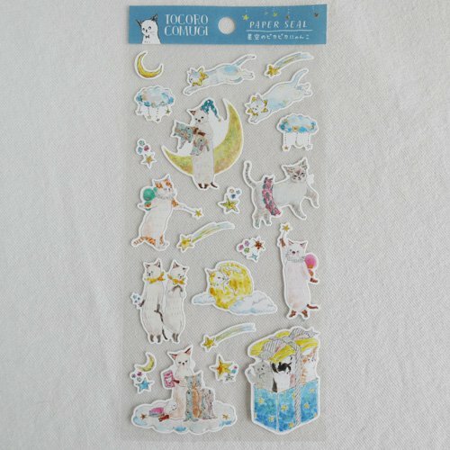 星星 貓咪手帳貼紙 トコロコムギ｜日本ACTIVE CORPORATION