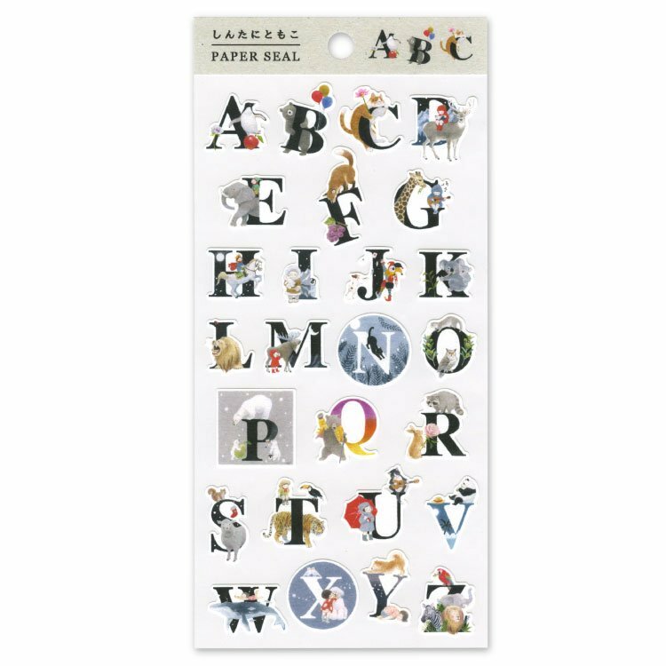 動物字母 手帳貼紙｜日本ACTIVE CORPORATION