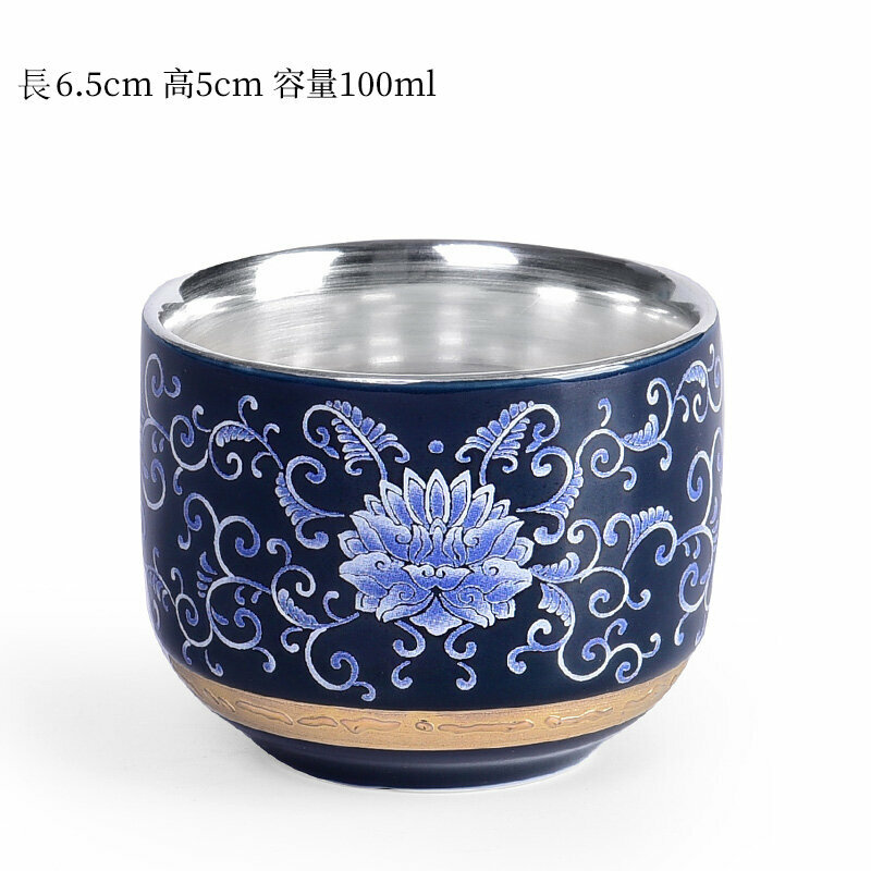 爆款高檔純小茶杯品茗杯(朱門繡戶直口杯）