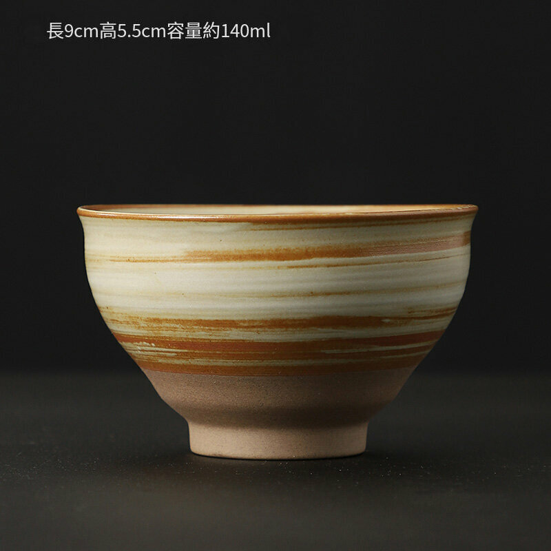 爆款中式複古杯陶瓷茶盞主人杯(影白茶杯D）