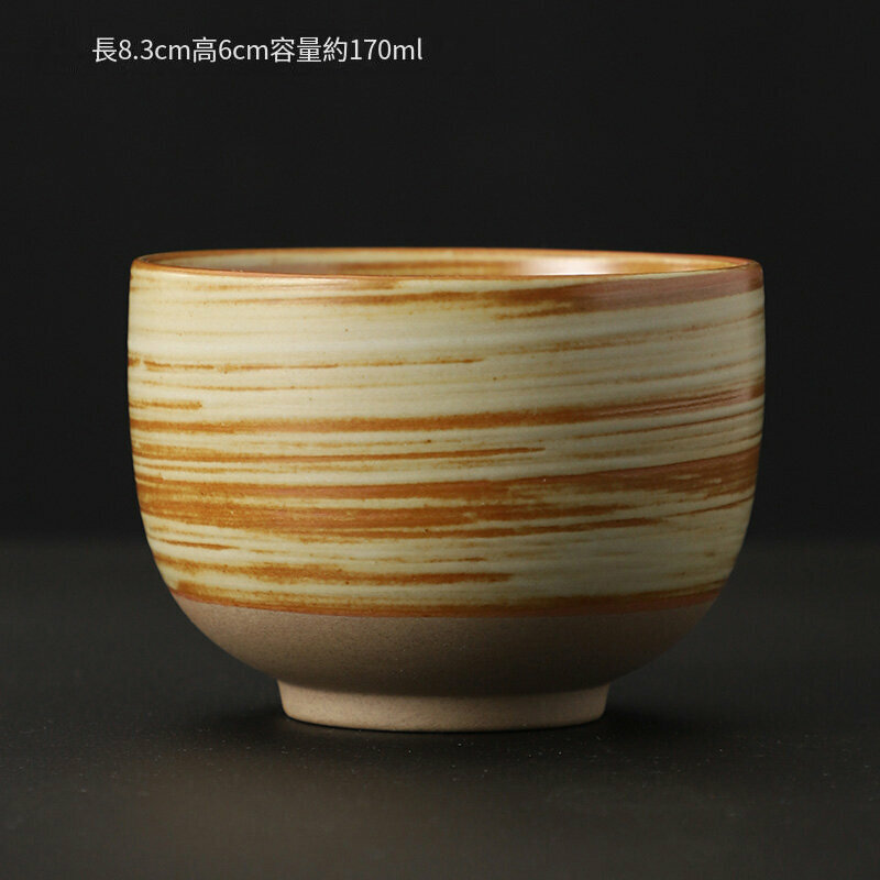 爆款中式複古杯陶瓷茶盞主人杯(影白茶杯E）