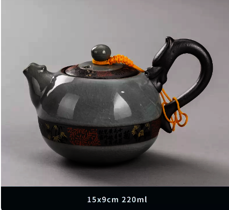 New ceramic teapot (Ge Yao Long handle teapot)