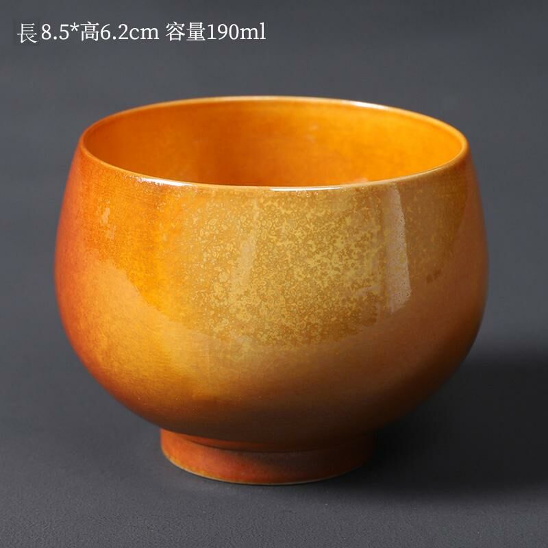 New retro Ru Kiln master cup single cup tea cup (Ru Kiln firewood-fired wealth cup)