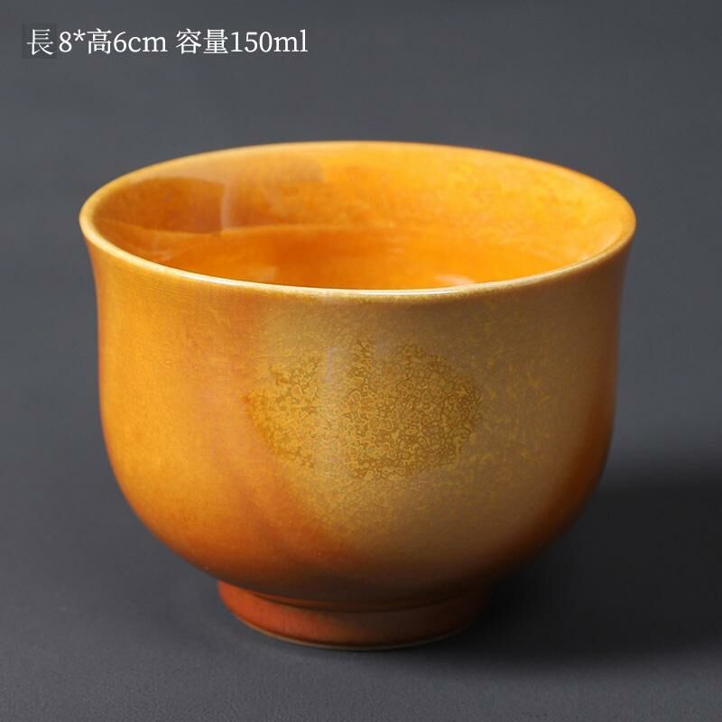 New Retro Ru Kiln Master Cup Single Cup Tea Drinking Cup (Ru Kiln Fired Ding Shang Cup)