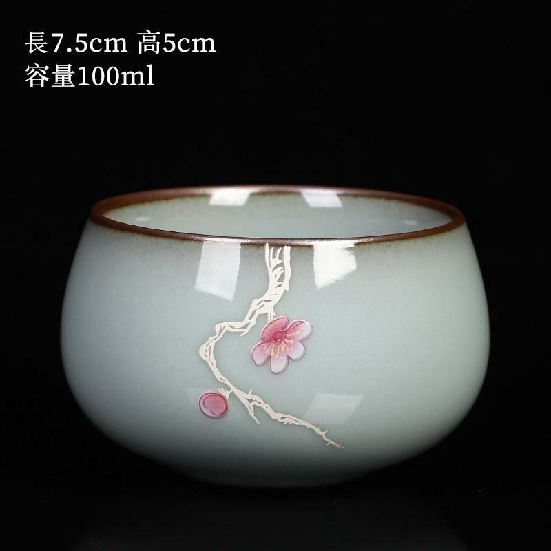 New high-end official kiln tea cup master cup single cup tea cup (Arhat Cup-Yuebai)