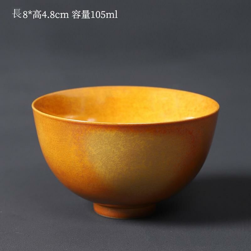 New retro Ru kiln master cup single cup tea cup (Ru kiln wood-fired carrying cup)
