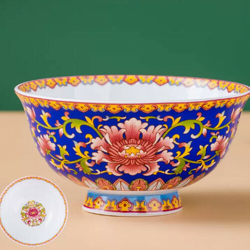 Hot Selling Ceramic Stem Bowl Rice Bowl (Shengshi Huakai 4.5 Inch Stem Bowl (Blue))
