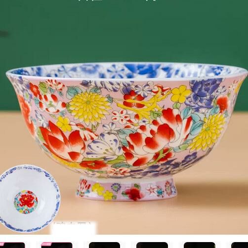 Hot Selling Ceramic Stem Bowl Rice Bowl (Ten Thousand Flowers 4.5 Inch Stem Bowl (Sakura Pink))