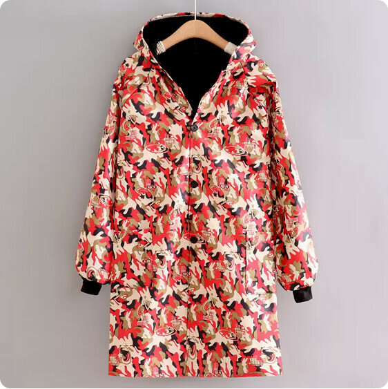熱賣防水防油工作服圍裙【加絨系扣正穿迷彩紅】【規格：130*90CM 】