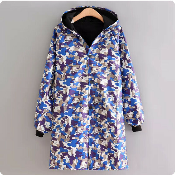 熱賣防水防油工作服圍裙【加絨系扣正穿迷彩藍】【規格：130*90CM 】
