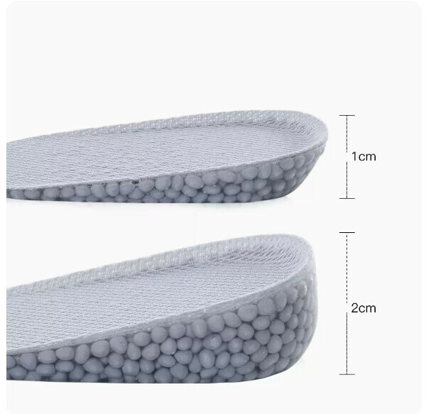 熱賣（2雙裝）內增高鞋墊（1cm+2cm灰色-女款   均碼）
