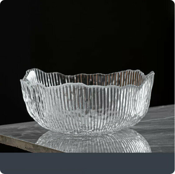 熱推家用點心零食水果盤【透明《太陽花》－中號】