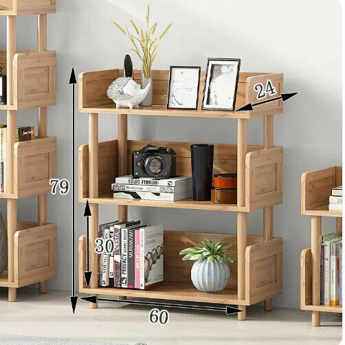 New wooden storage rack (Nordic display rack three layers 60 (original color))