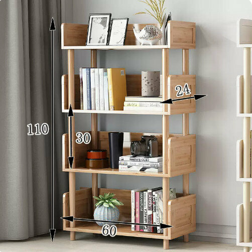 New wooden storage rack (Nordic display rack four layers 60 (original color))