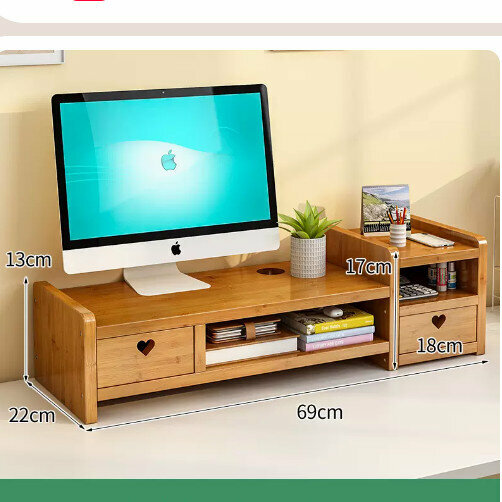New wooden storage rack (one-piece combination love style 69 double drawers)