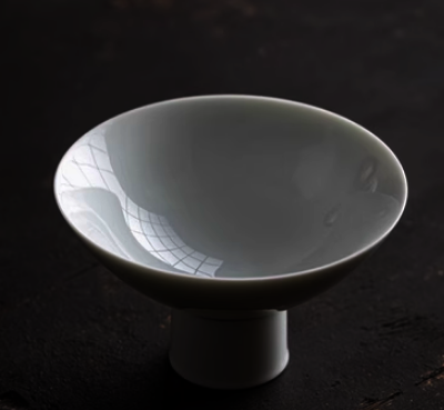 New retro tall ceramic tea tray (sweet white) (size: length 12.5CM, height 7.5CM)