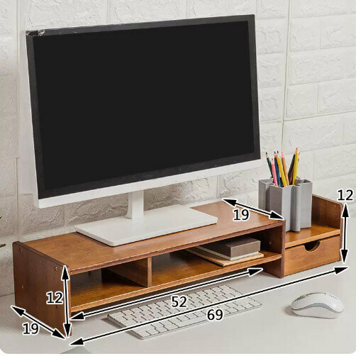 New wooden storage rack (brown O type with one extension [148])