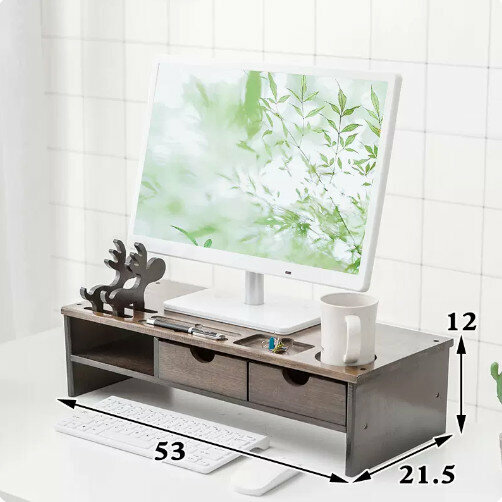 New wooden storage rack (Xiaolu No. 1 [walnut color])