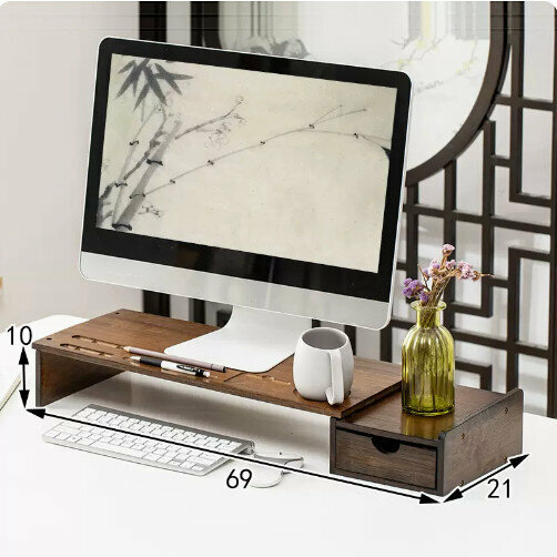 New wooden storage rack ([Pure Bamboo] Classic No. 2 [Walnut Color])