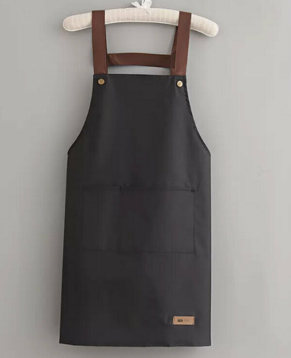 New waterproof coffee straps with stud buckle black-composite cloth one-size-fits-all apron