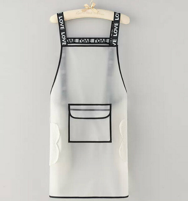 Hot recommended no-wash lazy apron-tpu letter straps with regular pockets and white + hand wiping