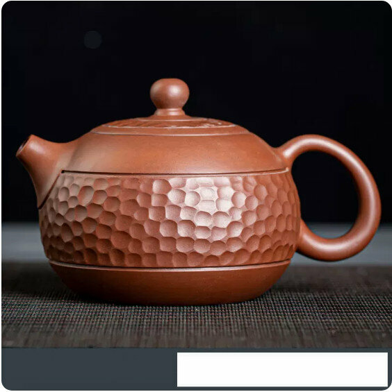 Hot Recommended Household Purple Clay Kung Fu Teapot [Tiao Dao "Xi Shi Pot" Hammer Pattern - Gift Box]