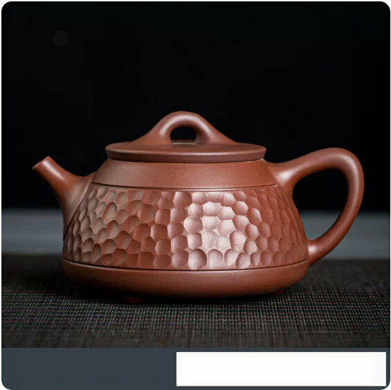 Hotly Recommended Household Purple Clay Kung Fu Teapot [Tiao Dao "Stone Floating Pot" Hammer Pattern - Gift Box]