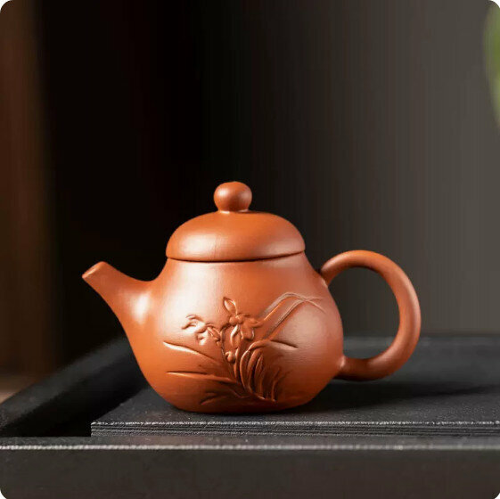 Hotly Recommended Purple Clay Fingertip Pot [Zhu Ni "Gourd Orchid"]