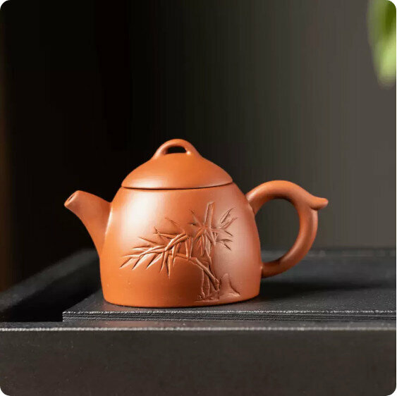 Hotly Recommended Purple Clay Fingertip Pot [Zhu Ni "Qin Quan Bamboo"]