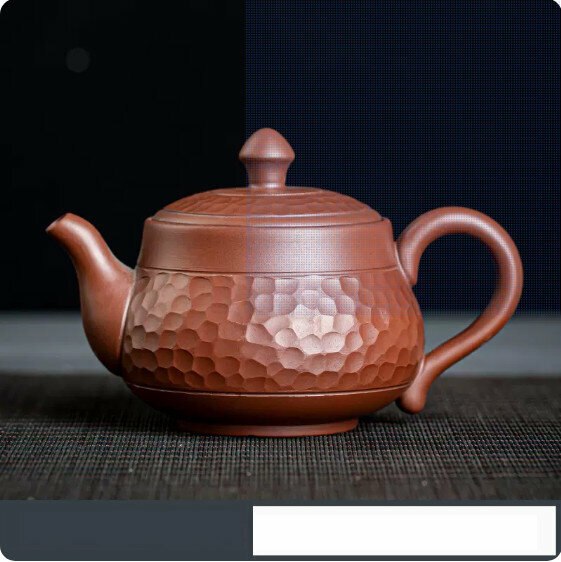 Hotly Recommended Household Purple Clay Kung Fu Teapot [Tiao Dao "Ruyi Pot" Hammer Pattern - Gift Box]