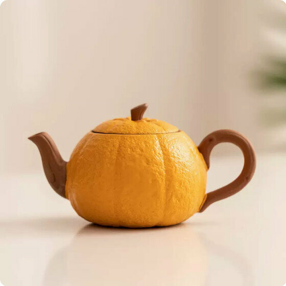 Hot Recommended Household Lucky Orange Teapot [Orange]