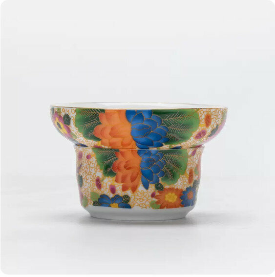 Hotly recommended ceramic tea filter [Enamel "Hundred Flowers Blooming"]